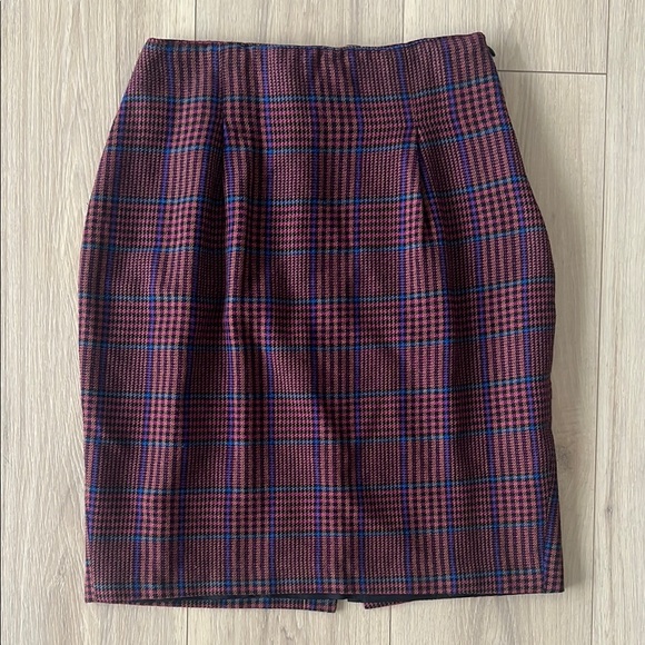 Vintage Plaid Pencil Skirt - Picture 1 of 9